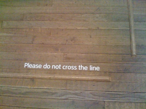 do not cross line