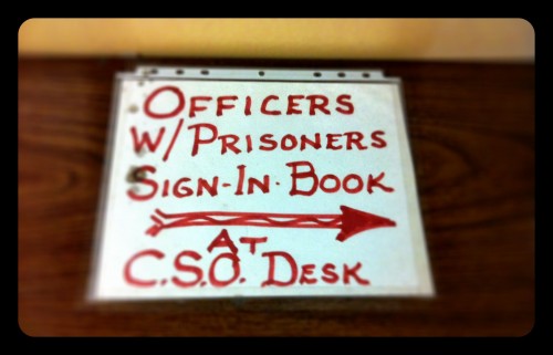 CSO sign in at desk