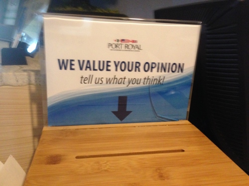 We value your opinion