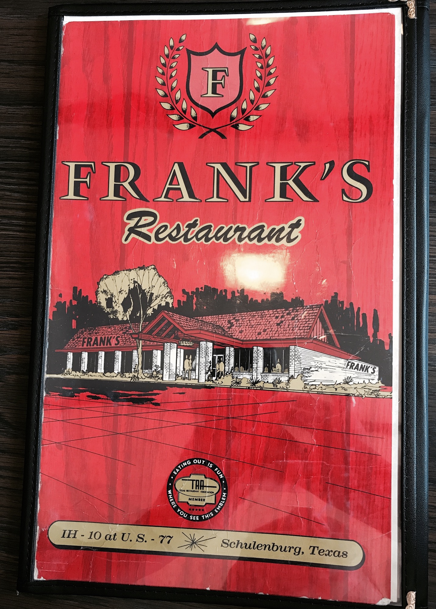 Frank's Menu Cover