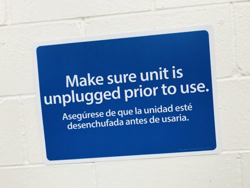 Make sure unit is unplugged