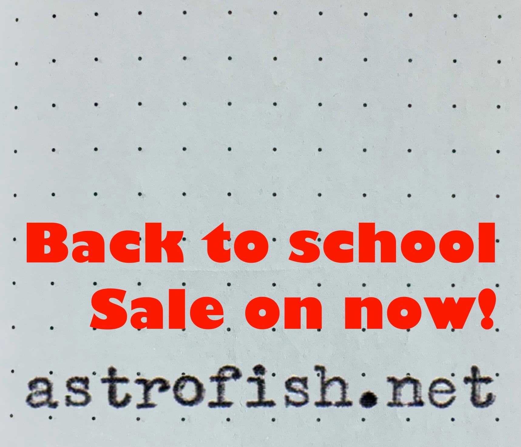 Back to school sale